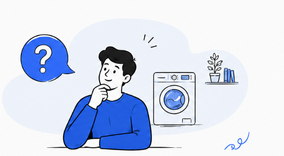 FAQ Illustration - Person thinking about appliance care